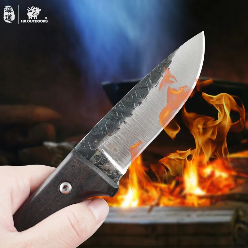 HX наружный кованый нож из углеродистой стали для кемпинга кухонные ножи с