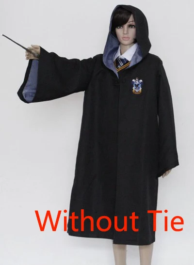 Ravenclaw Robe Хогвартс Поттер халат Hufflepuff Ravenclaw Гриффиндор Слизерин Поттер костюмы накидка плащ галстук шарф Гермиона Рождественский подарок - Цвет: Ravenclaw Robe