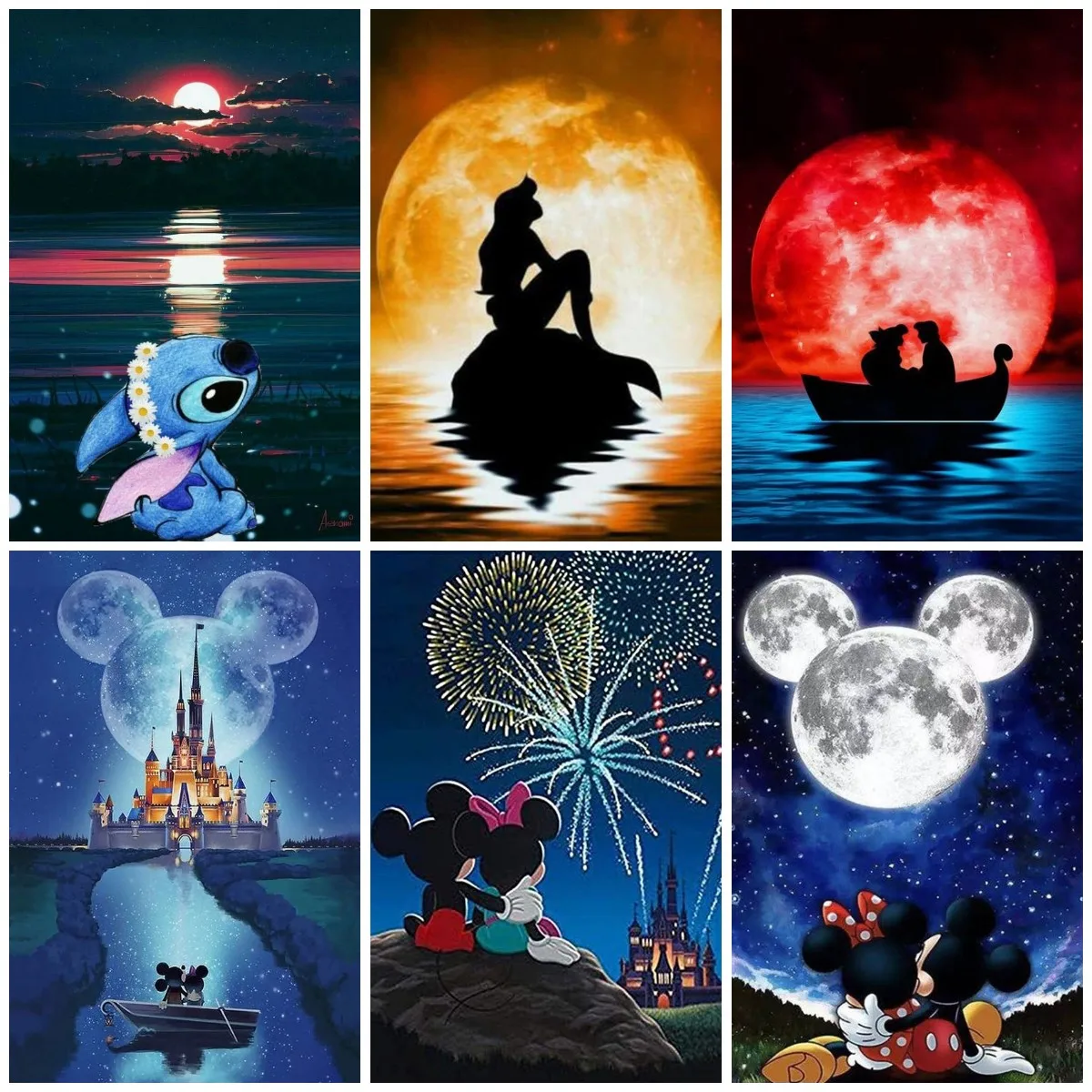 5d алмазная живопись Дисней Микки Минни тени искусственная вышивка мультяшная