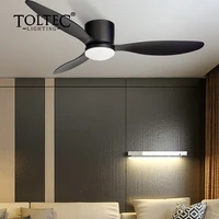 52 inch low floor fashion abs blade led ceiling fan with light decoration dc ceiling fan lamp with remote control ventilador