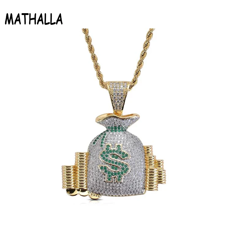 Подвеска-кошелек MATHALLA в стиле хип-хоп $ ожерелье из микроплотного кубического