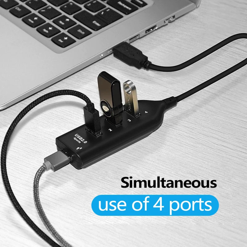 Универсальный usb хаб 4 порта USB 2 0 с кабелем высокоскоростной мини концентратор