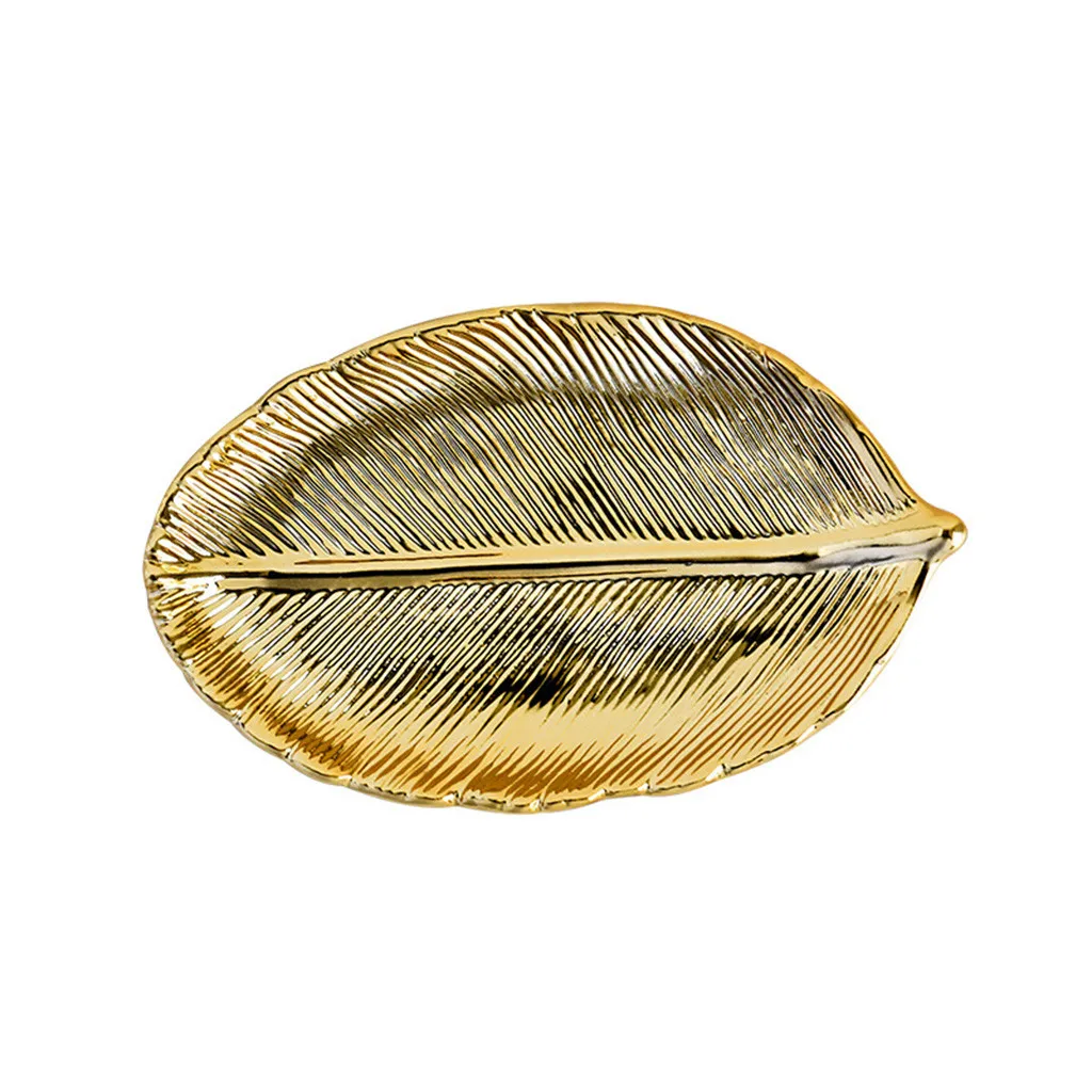 Королевский дворец поделки десерты фрукты тарелка для ювелирных изделий Золотая