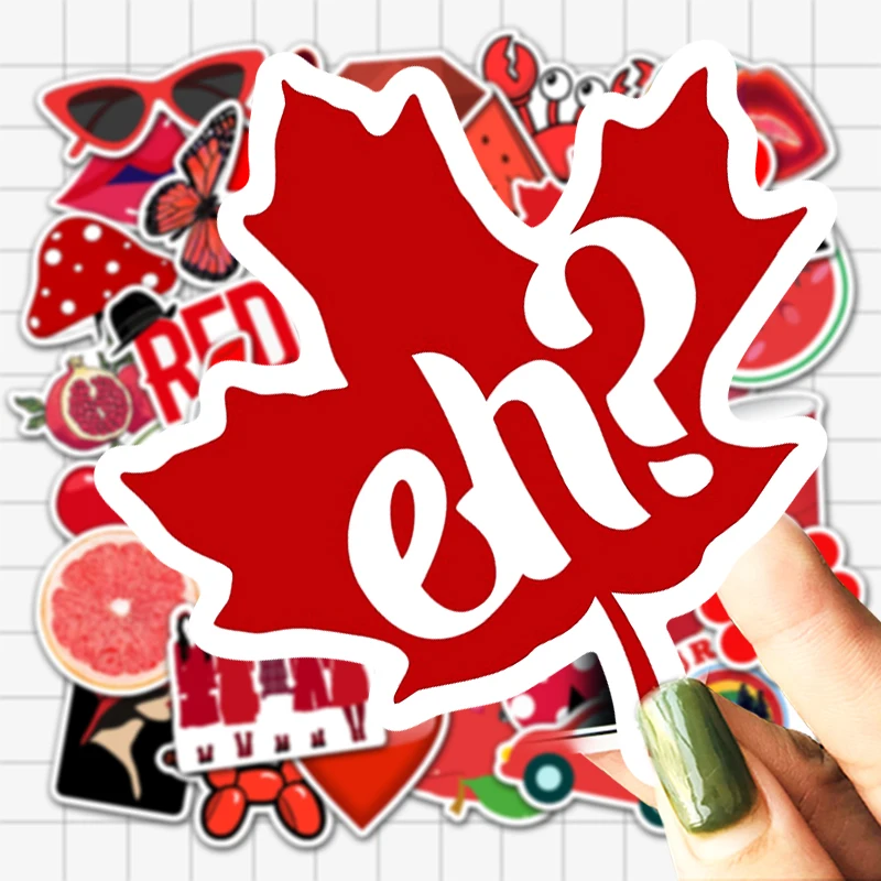 VANMAXX 50 шт в наборе красный VSCO INS Стиль наклейки Водонепроницаемый виниловые виде