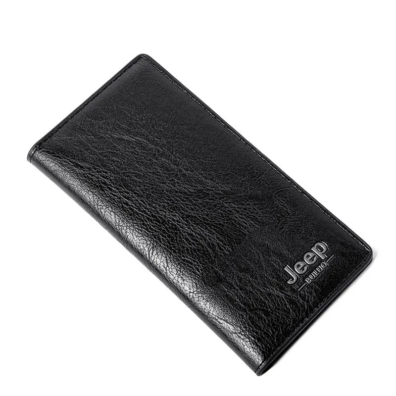 

KYYSLO Long Wallet Men European and American Fashion PU Leather Male Wallet Horizontal Square Casual Student Wallet
