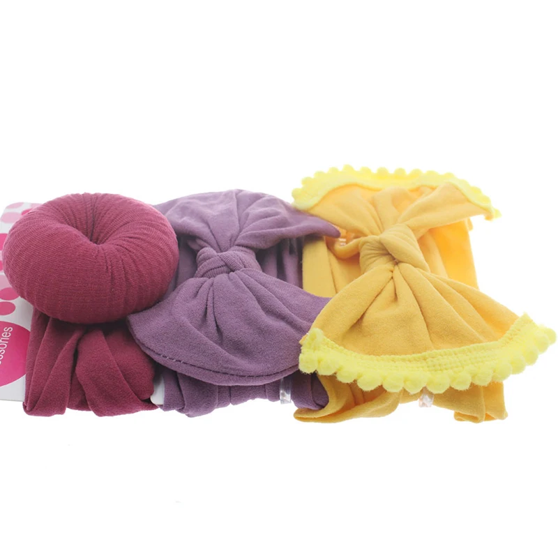 

3Pcs/Set 2021 NEW Baby Fashion Headband Newborn Bows Knotted Knitted Hair Accessories Girl Boy Soft Elastic Cute Bowknot Cloth