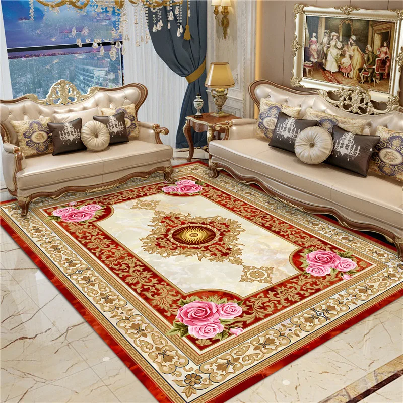 

Living room carpet, tea table mat, sofa, bedroom covered with household bedside carpet, European and American Persian printed ca