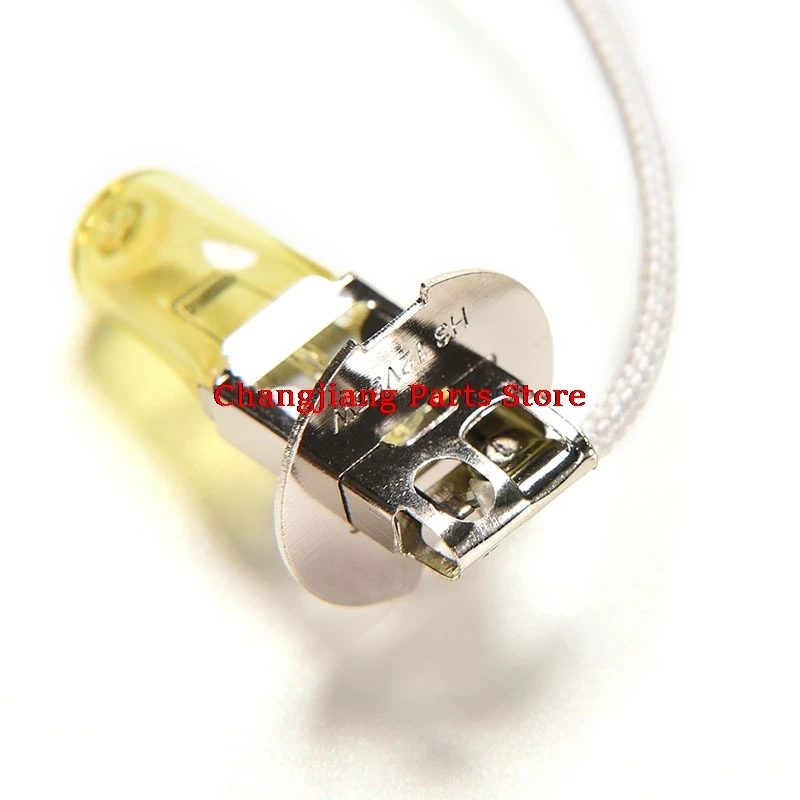 

2pcs/lot H3 12V 55W Light Bulbs Halogen Xenon Golden Yellow Fog Factory Price Car Styling Parking