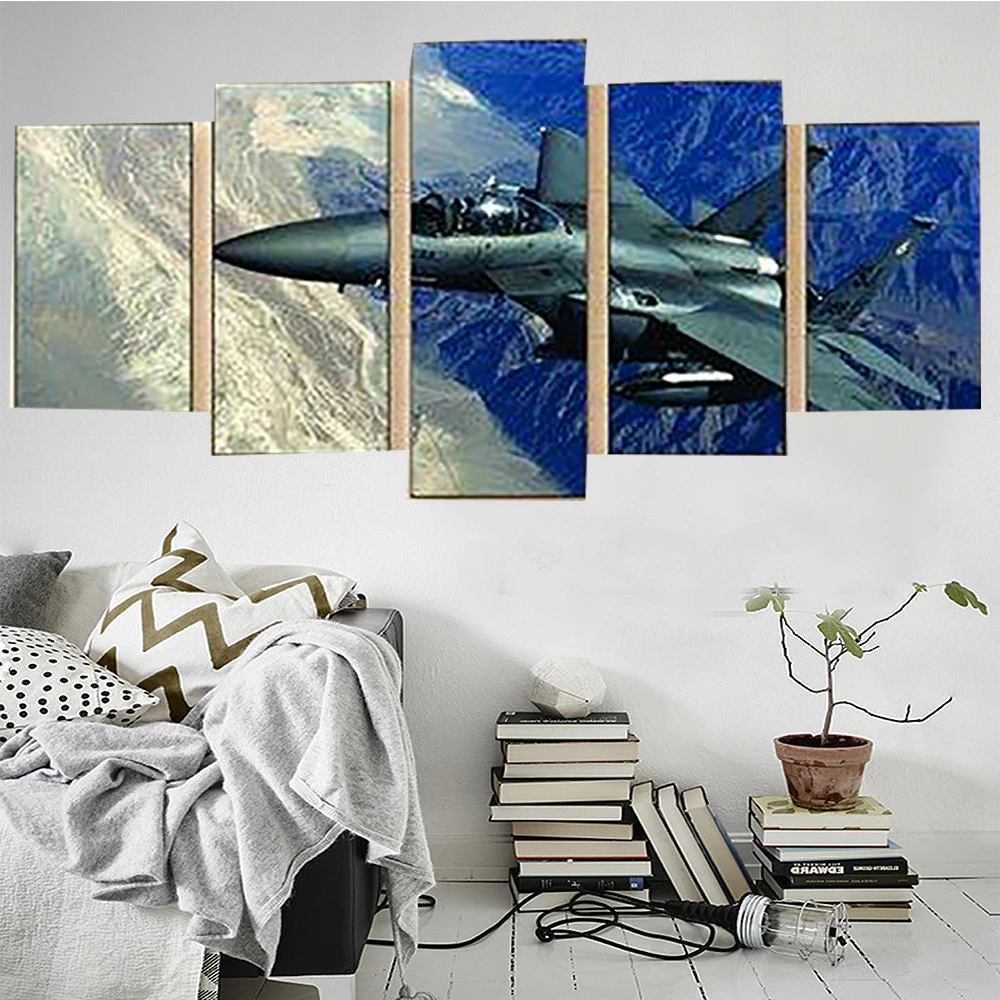 5 шт. Wall Art Холст Картины шт истребителей плакат современный подвесной светильник