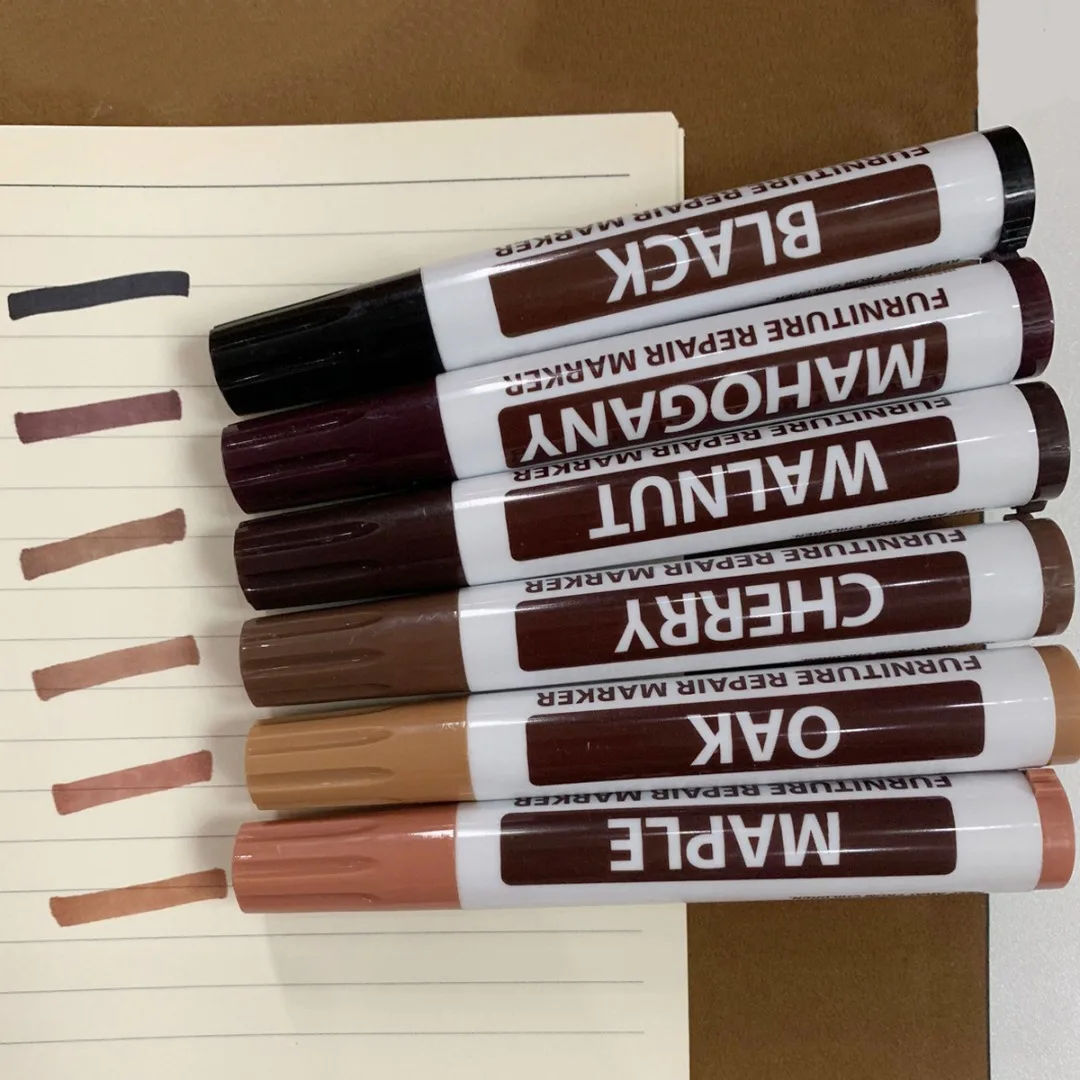 

6 шт./компл. мебель шкафа вина Touch Pen Наполнитель палочки ламинированный деревянный пол Знаки патч Красящие ручки принадлежности для ремонта