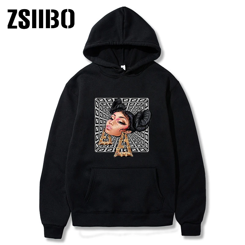 Осень 2020 новые серьги женские с принтом уличная Женская пуловер свитшот худи