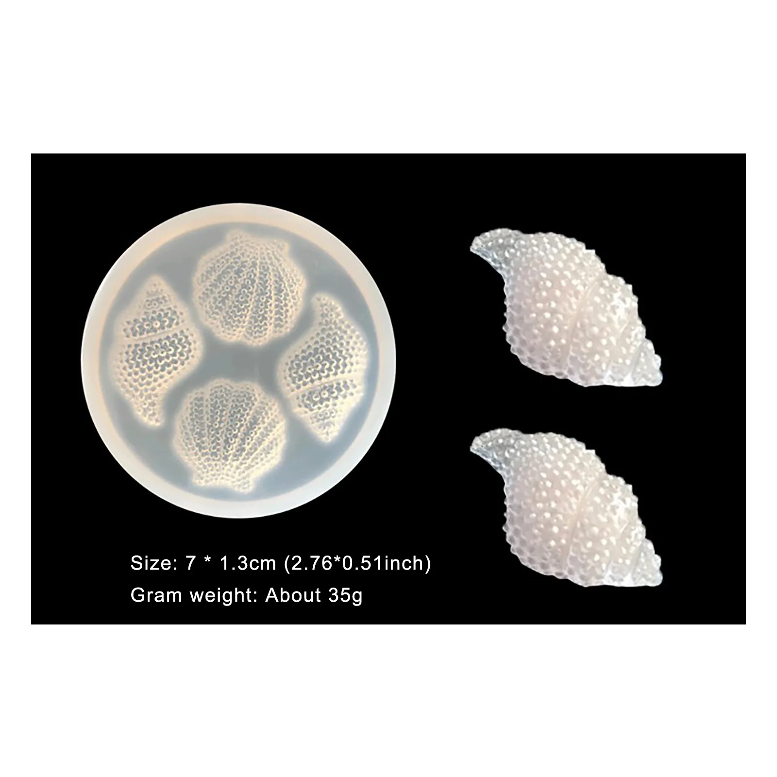 

Multi-faceted Shell Conch Mirror Epoxy Silicone Abrasive Simulation Shell Crafts Decoration Mold Chocolate Cake Baking Tool