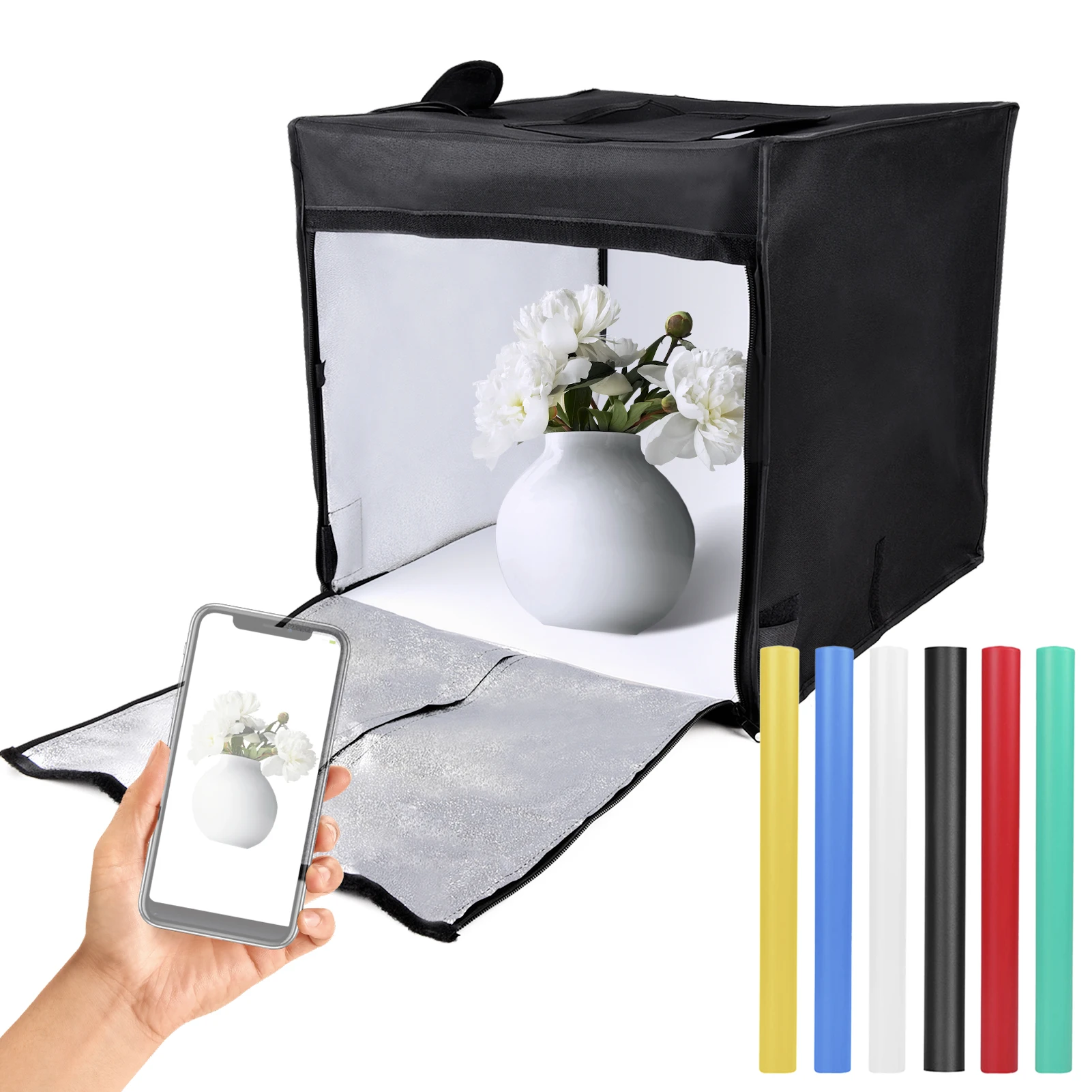 

40CM Mini Photography Light Box Lighting Softbox LED Shooting Tent 2800-5800K Bi-Color Temperature Brightness for Photography