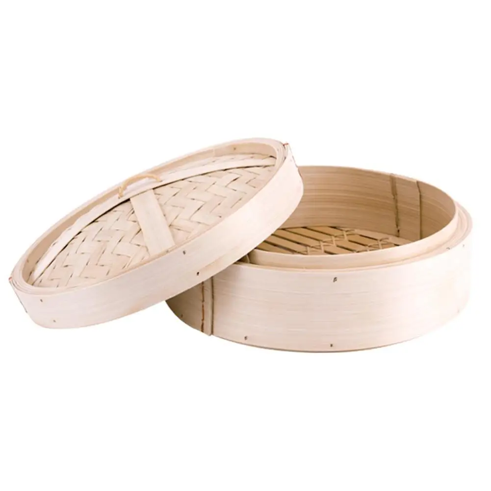Пароварка из бамбука для приготовления рыбы риса овощей 7/8/9 дюймов|Пароварки| |