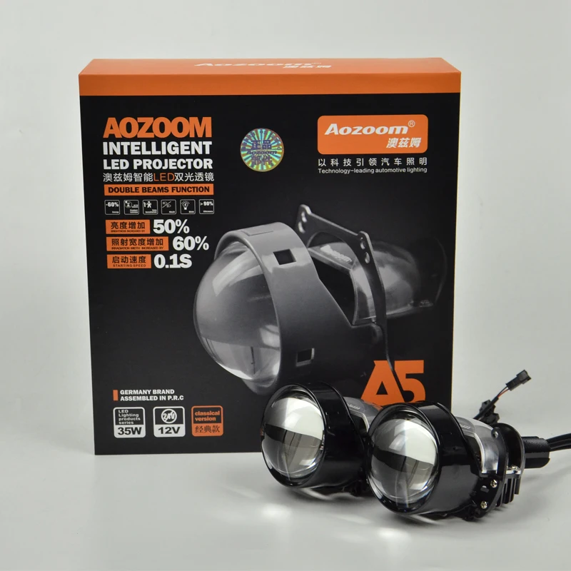 Aozoom Новое поступление высокое качество 2 шт. 5 дюйма светодиодный Би проектор без