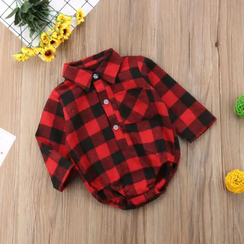 Новорожденный ребенок девочка мальчик Рождество Лось комбинезон с длинным