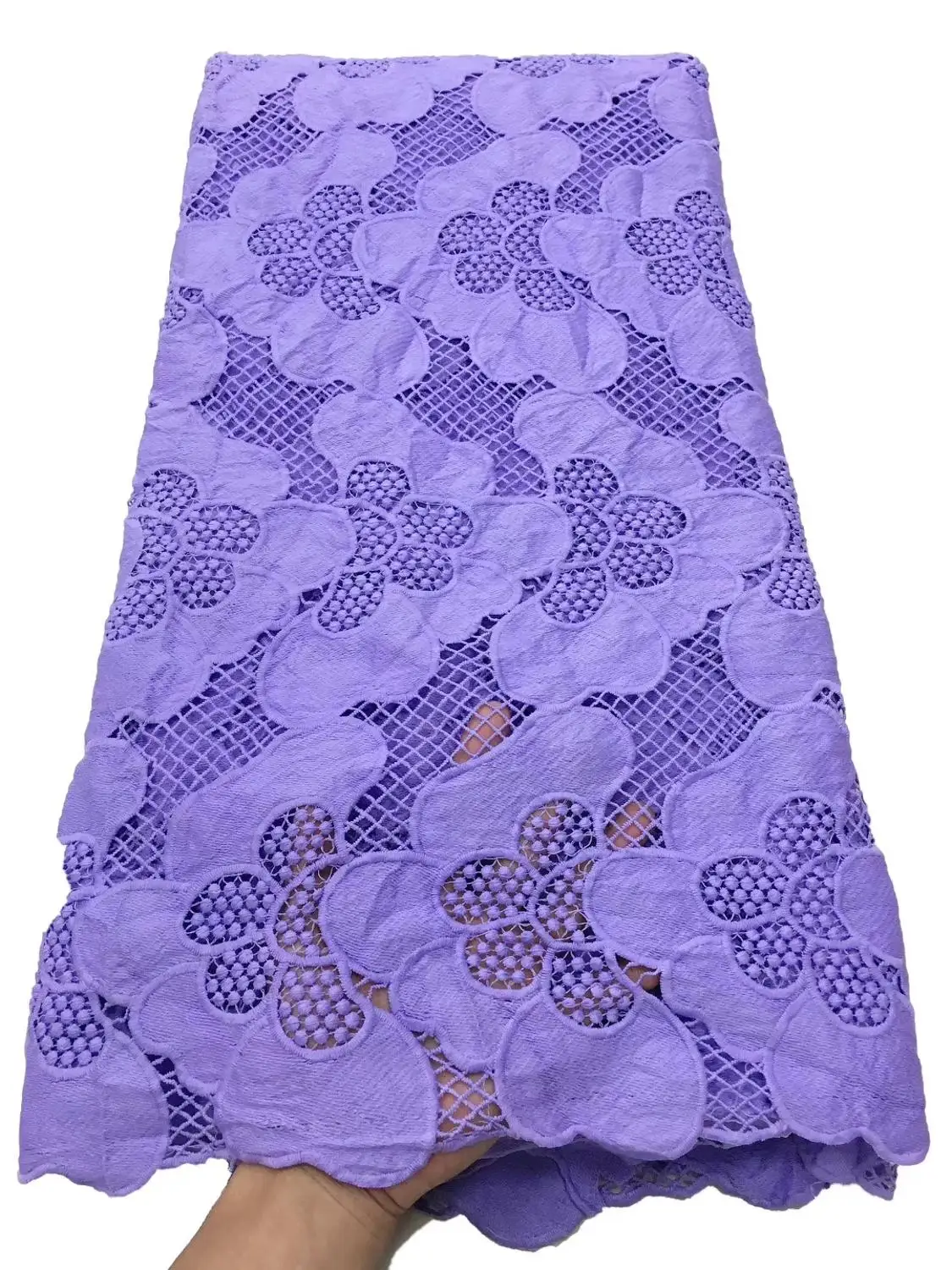 

MIQIER High Quality African nigerian tulle Lace Fabric cotton fabric Water Soluble fabric for sewing nigerian dress Swiss j50