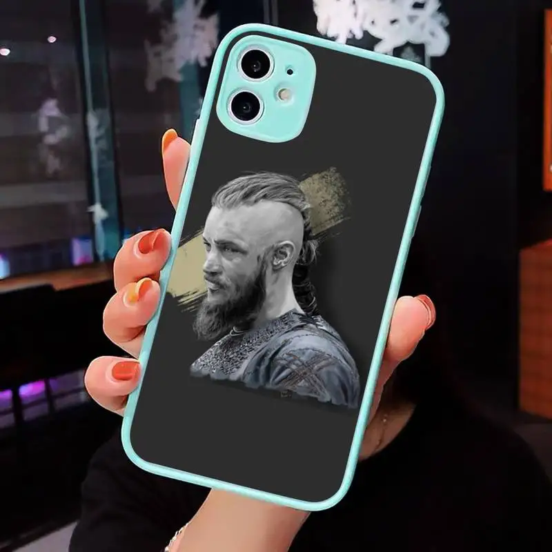 

Ragnar Lothbrok Vikings Phone Case Clear Funda matte transparent For blue iPhone 7 8 x xs xr 11 12 pro plus max mini