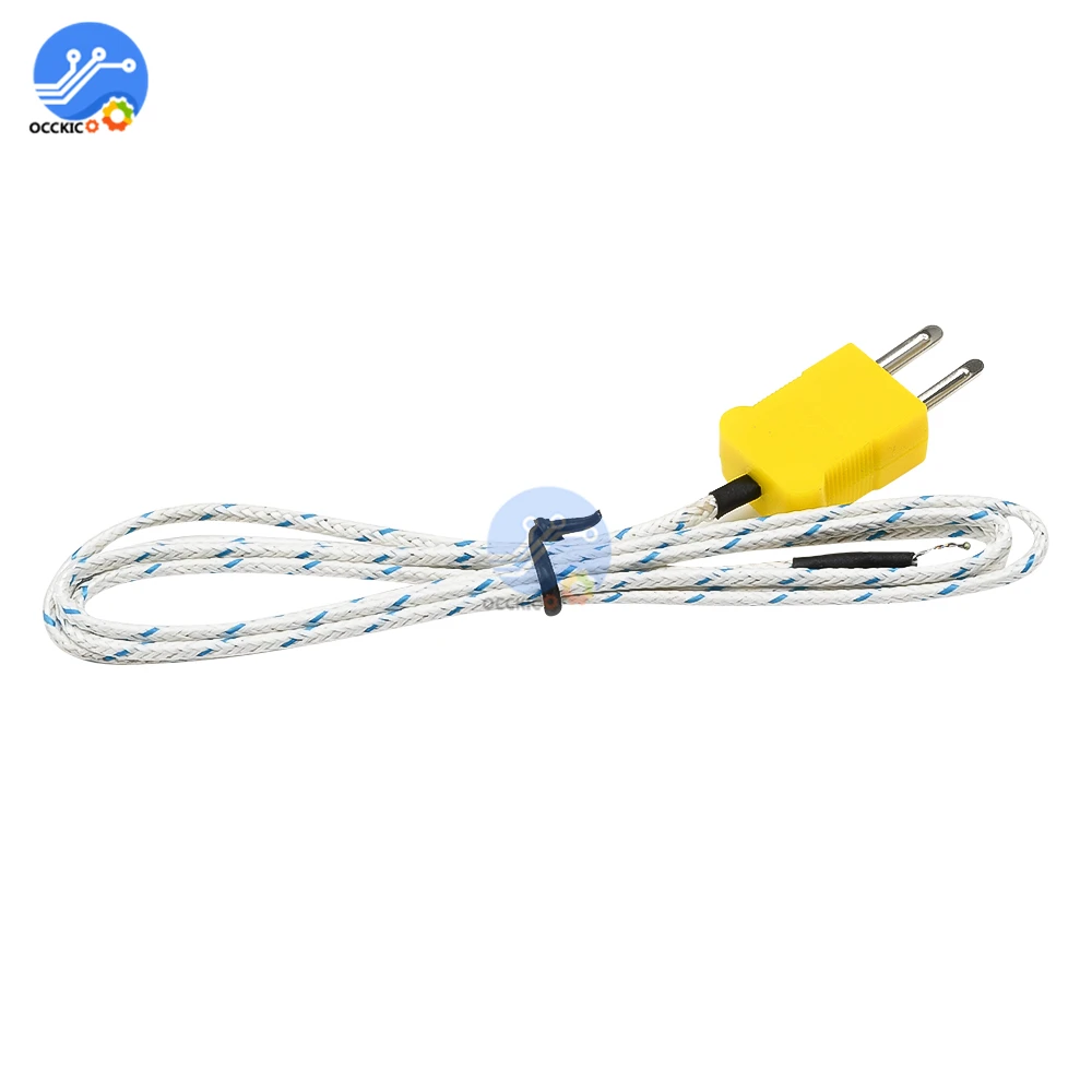 Термопара типа K с кабелем 1 м 100 см измерительный датчик температуры K-типа для