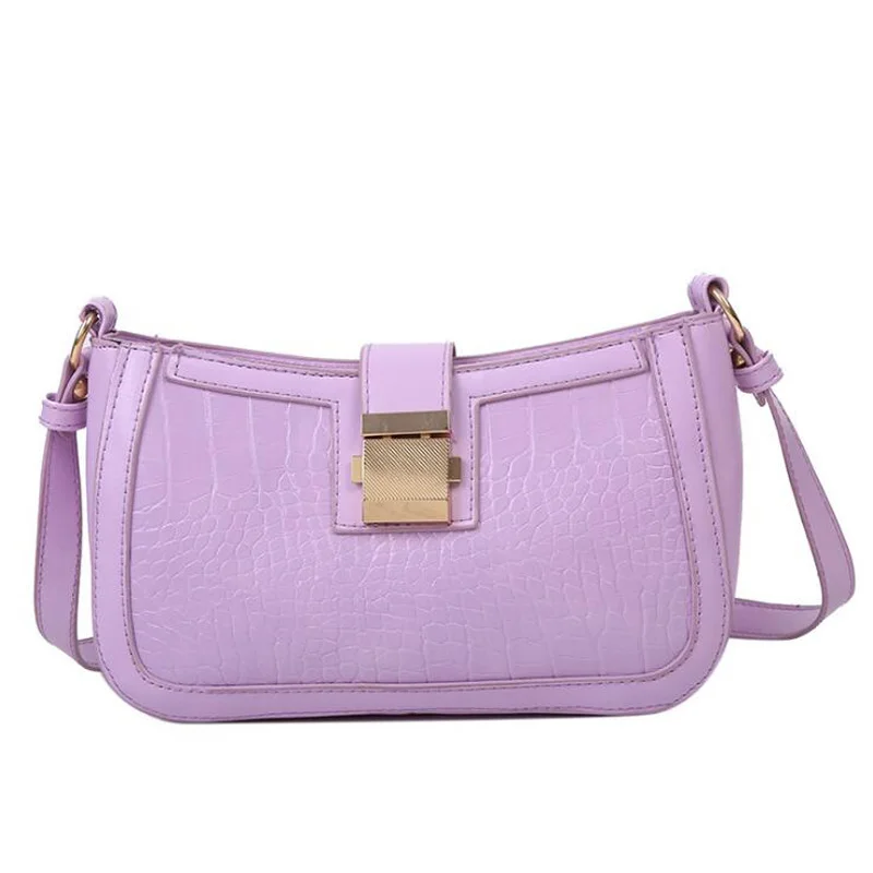 

New Luxury Baguette Shoulder Bags for Women High Quality PU Leather Handbags and Purses Fashion Female Crossbody Bags