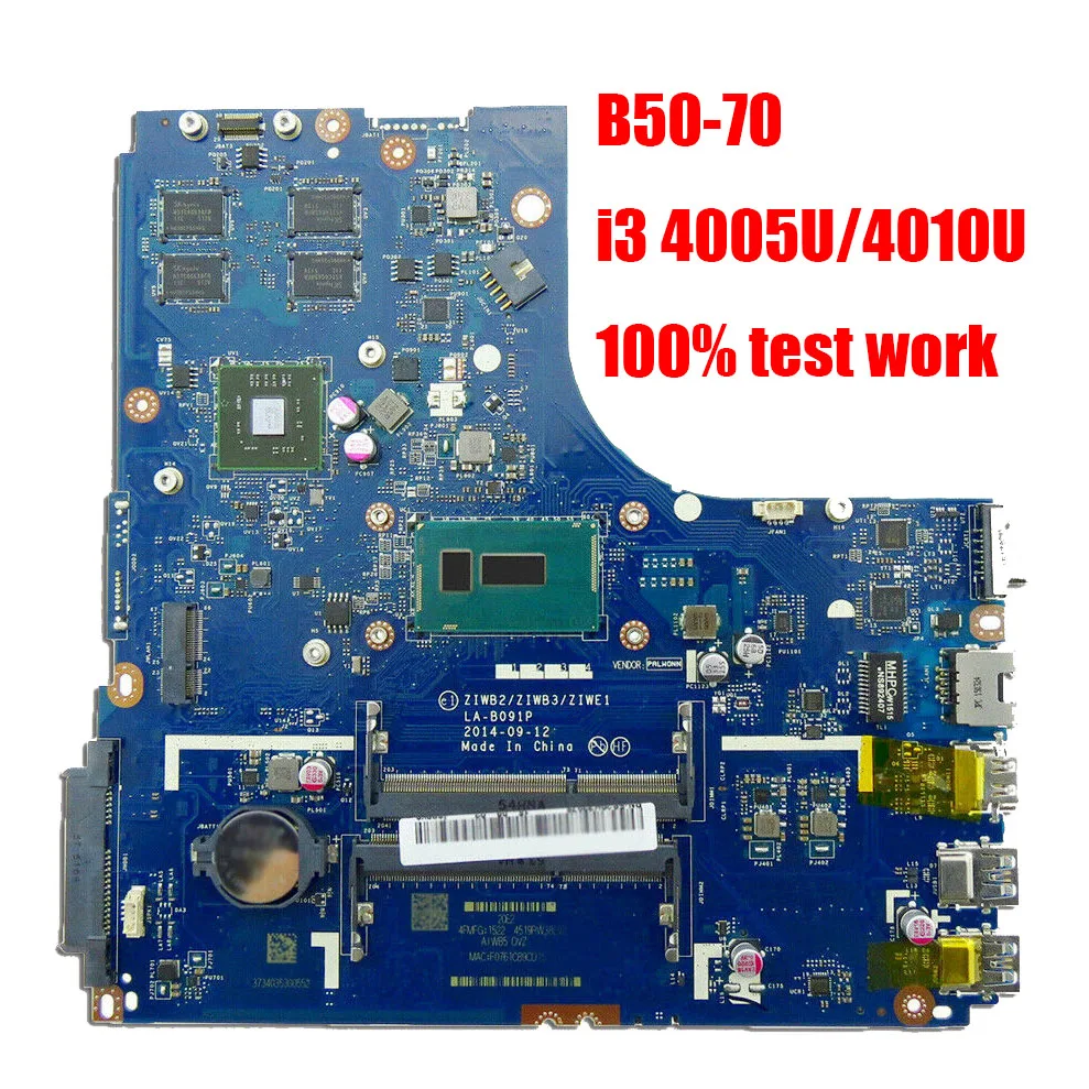B50 70 80 E50 LA B091P для Lenovo ноутбук материнская плата Процессор i3 4005U/4010U R5 M230
