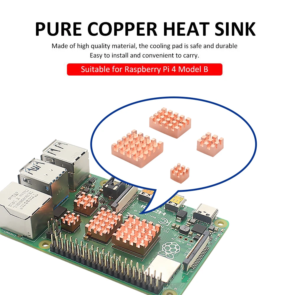 Официальный чехол для Raspberry Pi 4 ITINIT R51 пластиковый корпус 4B медный теплоотвод |