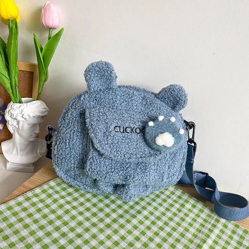 

Плюшевая женская сумка через плечо, милый кролик, мягкие пушистые меховые сумки для телефона для женщин, Маленькая женская сумочка, Зимний новый кошелек