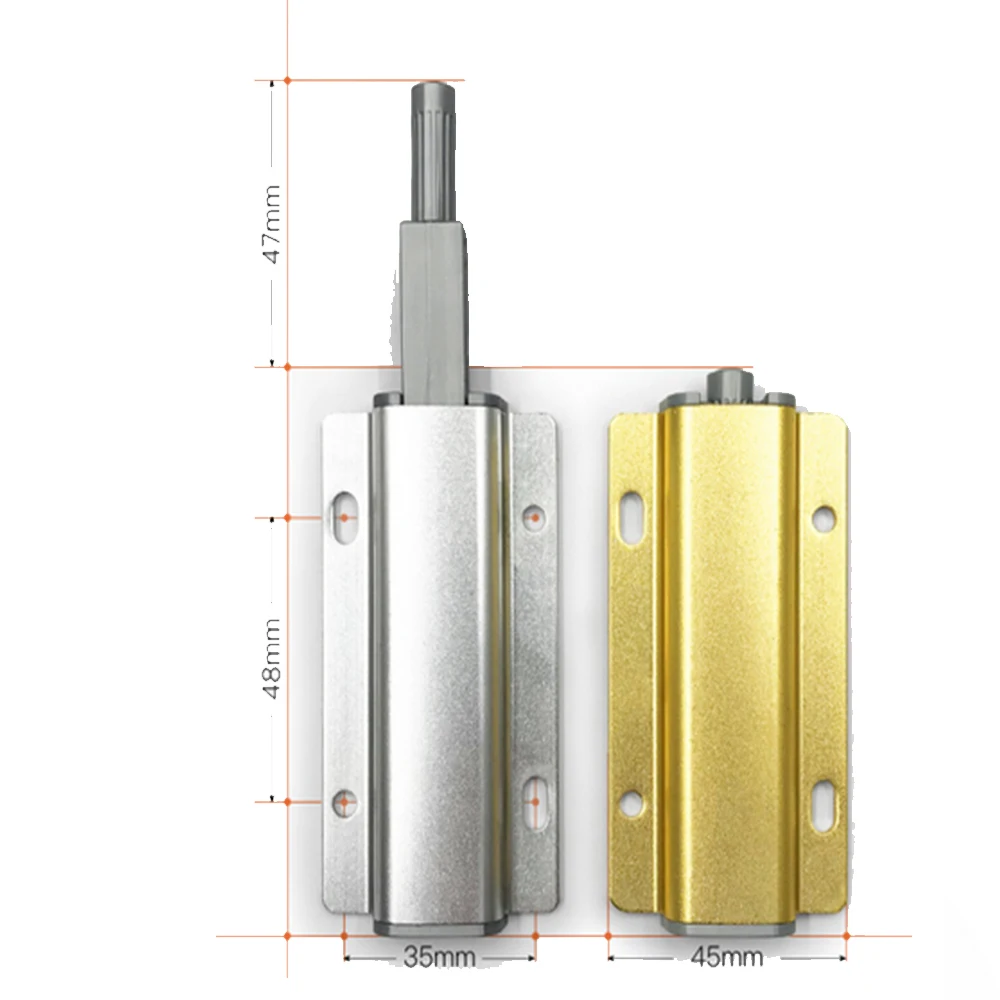 

4PCS Muffler-free handle aluminum alloy invisible magnetic bumper drawer cabinet door suction press rebounder