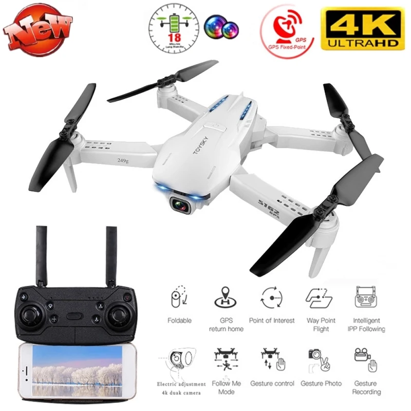 

5G WIFI GPS Auto Return RC Drone 4K UHD Camera FPV Trajectory And Surround Flight Selfie Foldable RC Smart Follow Me Quadcopter
