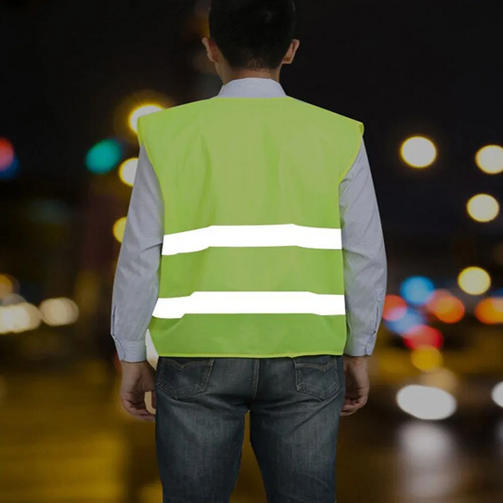 

Washable Reflective Vests Yellow Emergency Accident Vest PVC+Fluorescent Strip