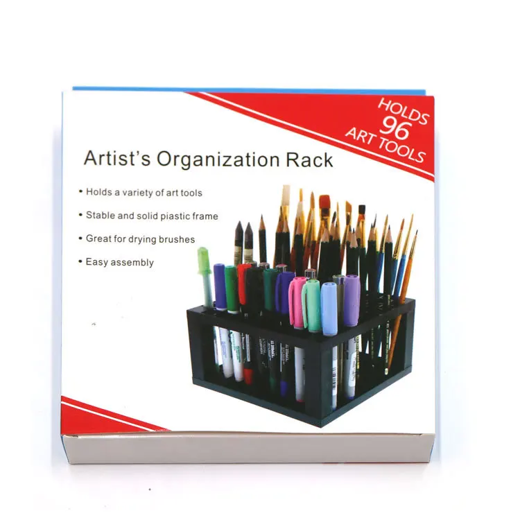 

96 Slots Pencil Holder - Desk Stationary Standing Organizer Holder, Perfect for Pen/Pencil, Paint Brush, Gel Pen, and More (2 Pa
