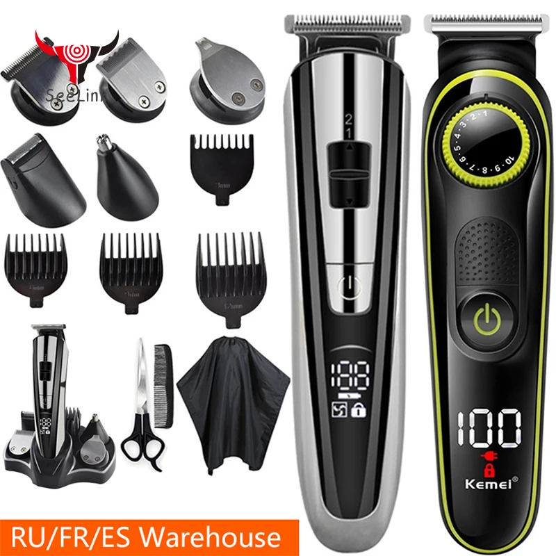 

Electric hair clipper multifunctional trimmer for men electric shaver for men's razor Nose trimmer Kemei Hair cutting machine 5