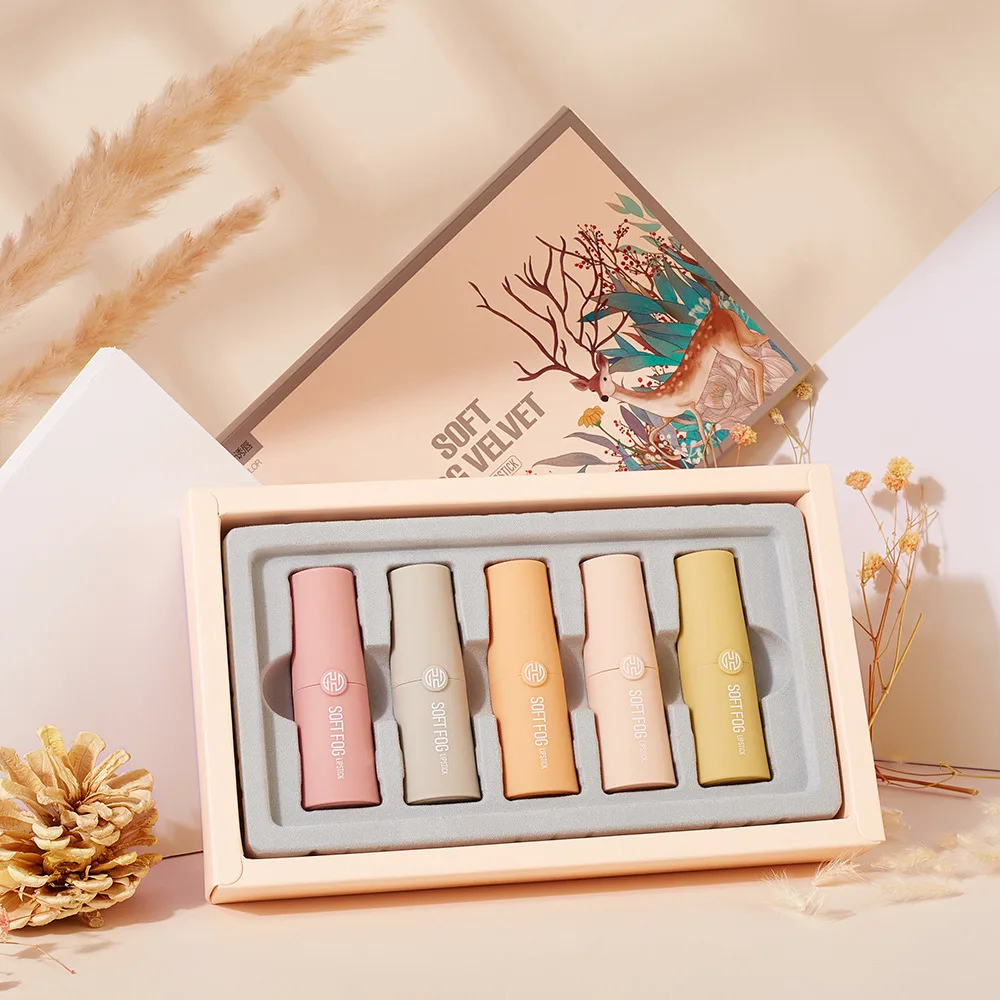 5 шт./компл. корейский стиль цветов мягкая противотуманная бархатная матовая