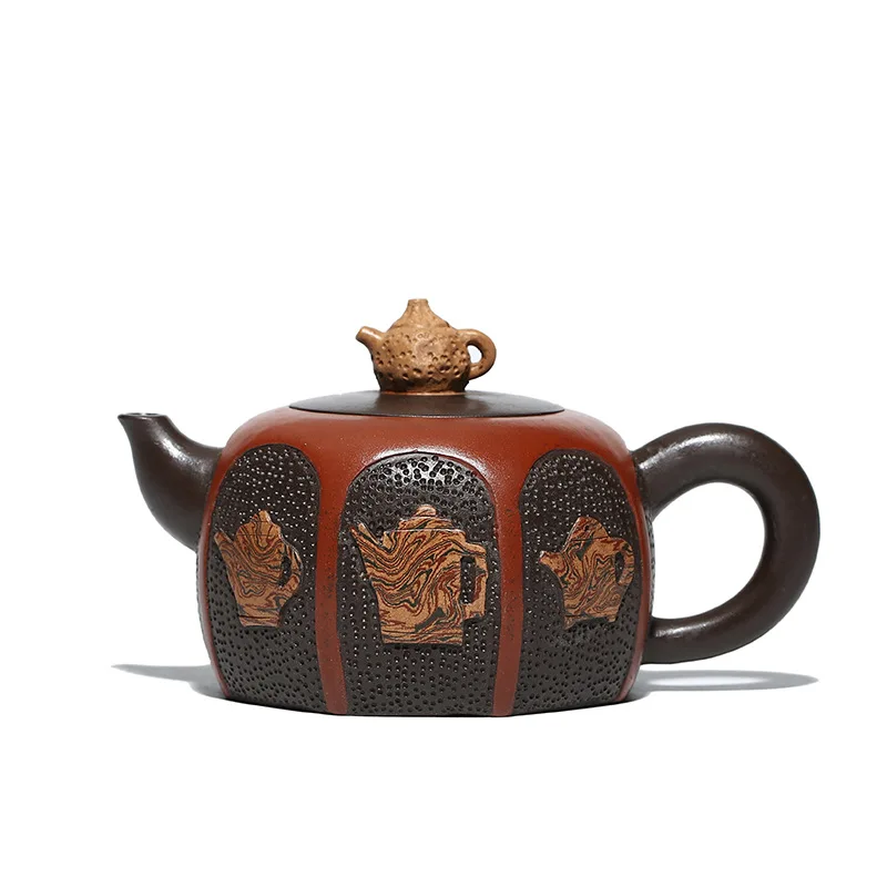 

Pot in pot purple clay pot raw ore purple clay shop sand teapot household Yixing tea set sand in the rain goods