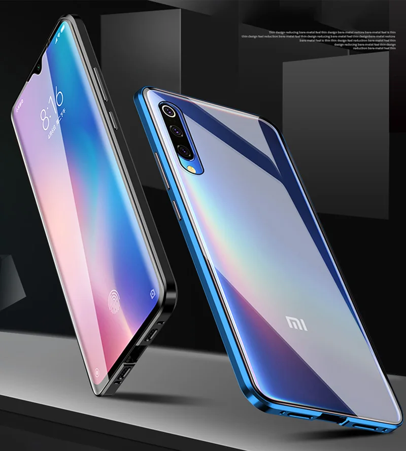 Магнитный металлический чехол для телефона для Xiao mi Red mi Note 7 K20 Pro mi 9 CC9 9T Двусторонняя стеклянная задняя Магнитная Крышка для Red mi Note 7 Чехол