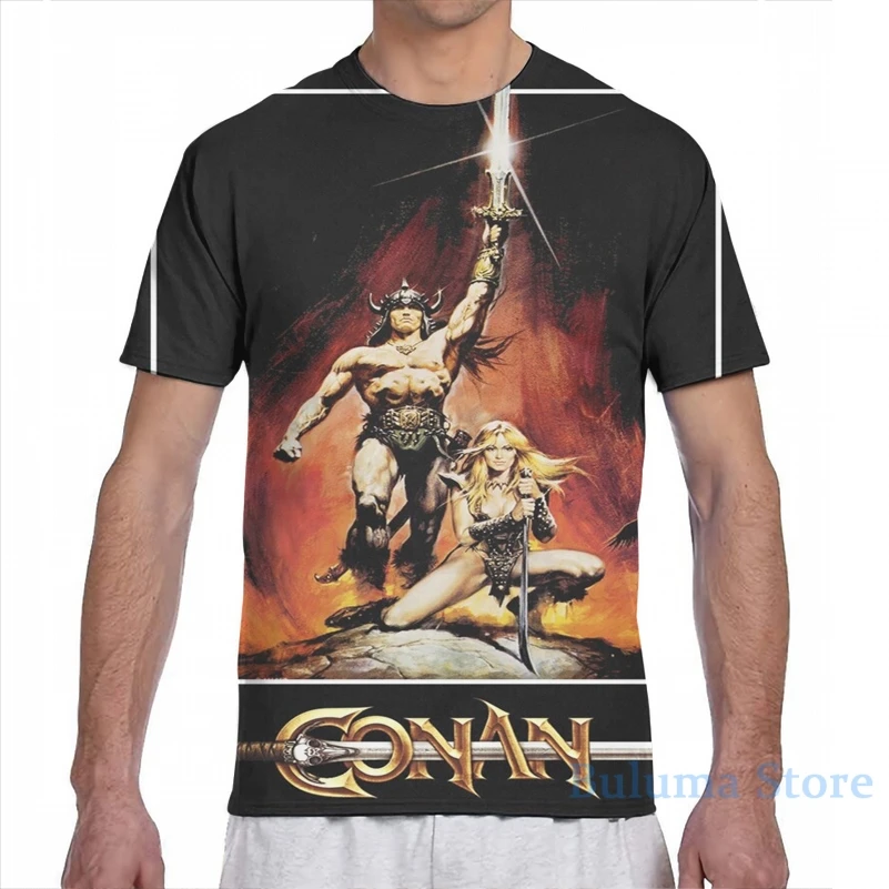 Мужская/женская футболка Conan The труд­ар­р (2) модная со сплошным принтом для