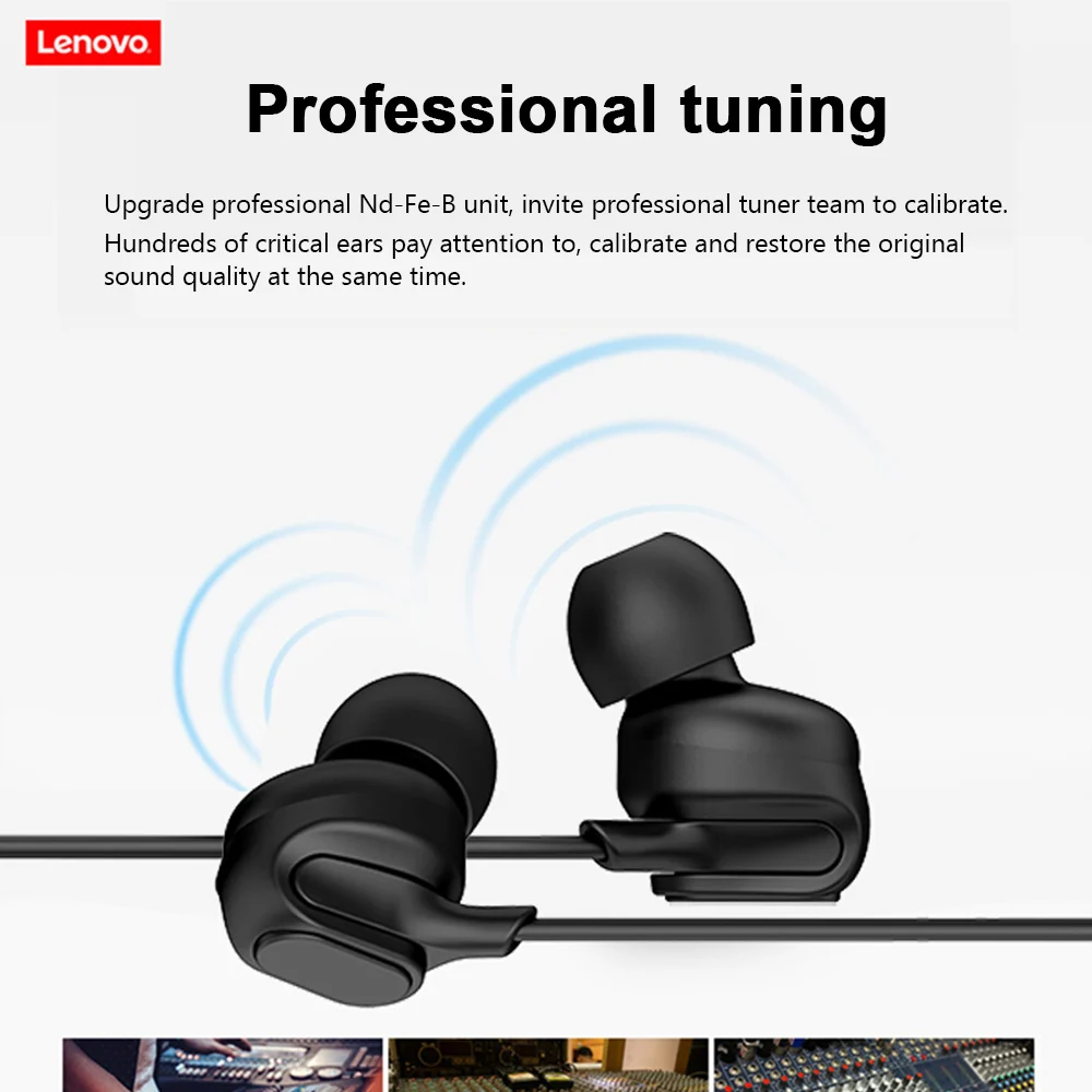 Оригинальные наушники Lenovo HF150 3 5 мм гарнитура с микрофоном проводные стерео для