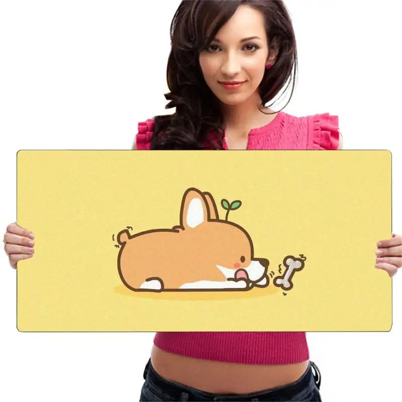 

Top Quality Cute Cartoon Welsh Corgi DIY Design Pattern Game Mousepad Free Shipping Large Mouse Pad Keyboards Mat