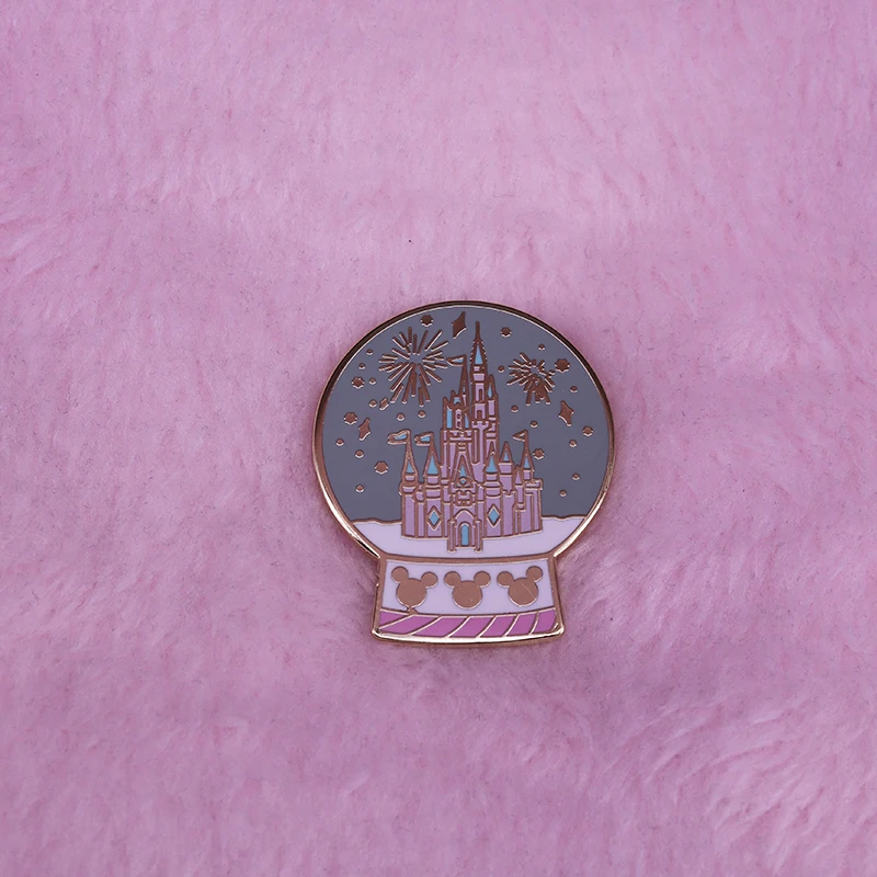 Волшебный замок хрустальный шар значок фантазия Рождественский подарок аниме