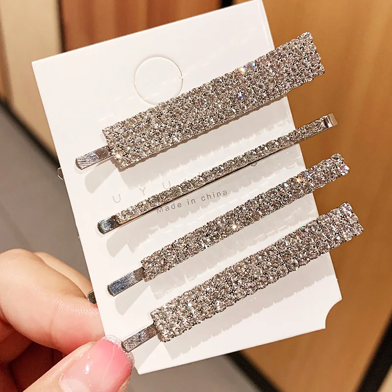 Новинка женские роскошные блестящие заколки с кристаллами милые праздничные для