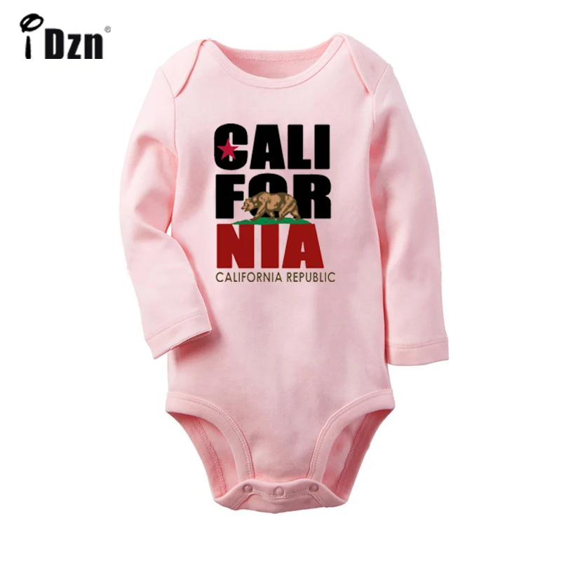 

Комбинезон для новорожденных с флагом NCR, флагом NIA California, кошачьими лапками и медведем, хлопковая одежда для малышей