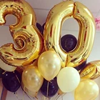 32 дюйма Количество воздушных шаров золото цифровой Воздушный баллон День рождения украшения рисунок с воздушными шарами Globos Новый год 2019