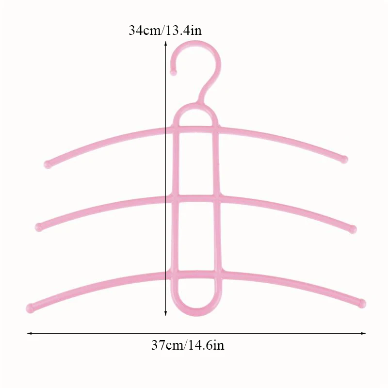 

1pc Multi-functional Three Layer Anti-skid Plastic Clothes Hanger Drying Rack Wardrobe Wet and Dry Drying Hanger 34*37cm