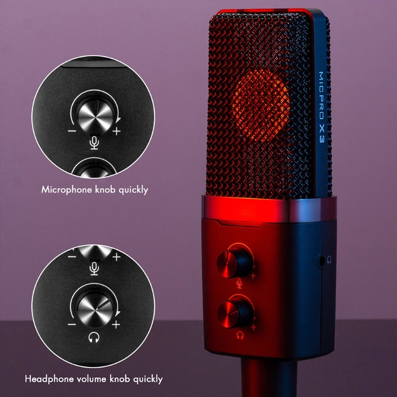 

A0NB Professional Computer Microphone Podcast Condenser Microphone Kit for Yanmai-x3 Recording Gaming Singing Youtube