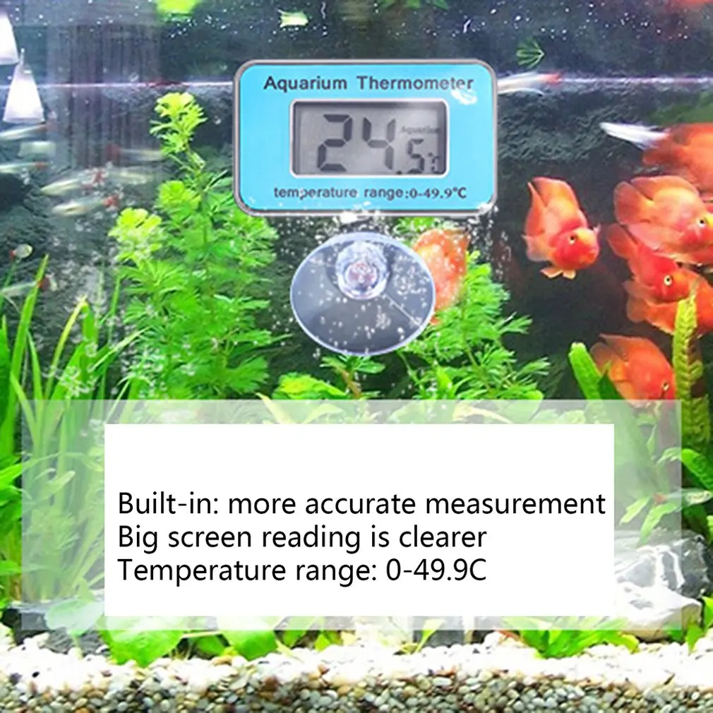 Аквариумный термометр Точное измерение температуры светодиодный цифровой