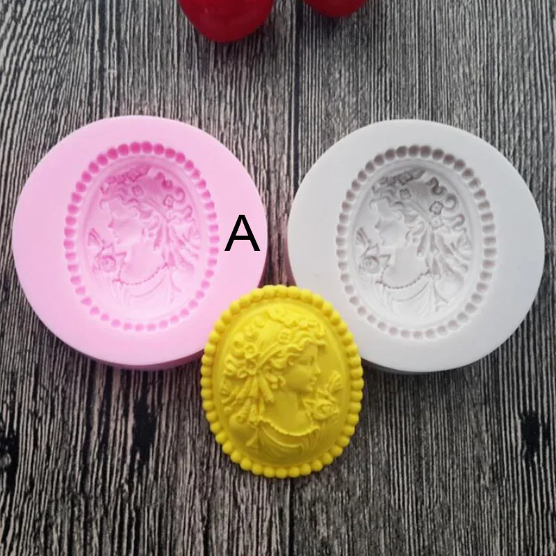 Леди Портрет ароматерапия свечи формы девушка голова фигурка гипс силиконовая