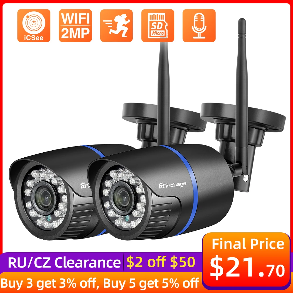 Techage 1080P Беспроводная IP камера Домашняя Wi Fi безопасности Крытый радионяня