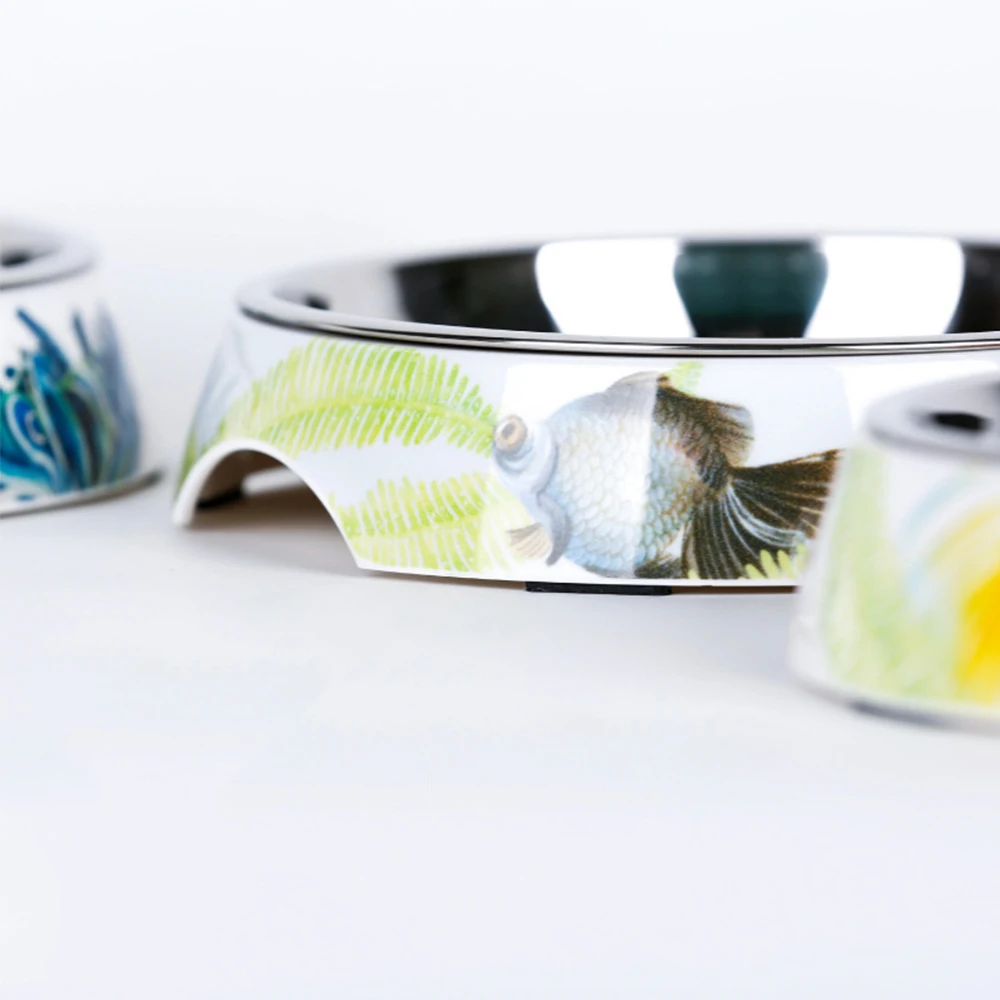 

Pet Tableware Cat Dog Bowl Colours Feature Stainless Steel Melamine Bowl Feeding Dish Fit All Pet Puppy Cat Bowl