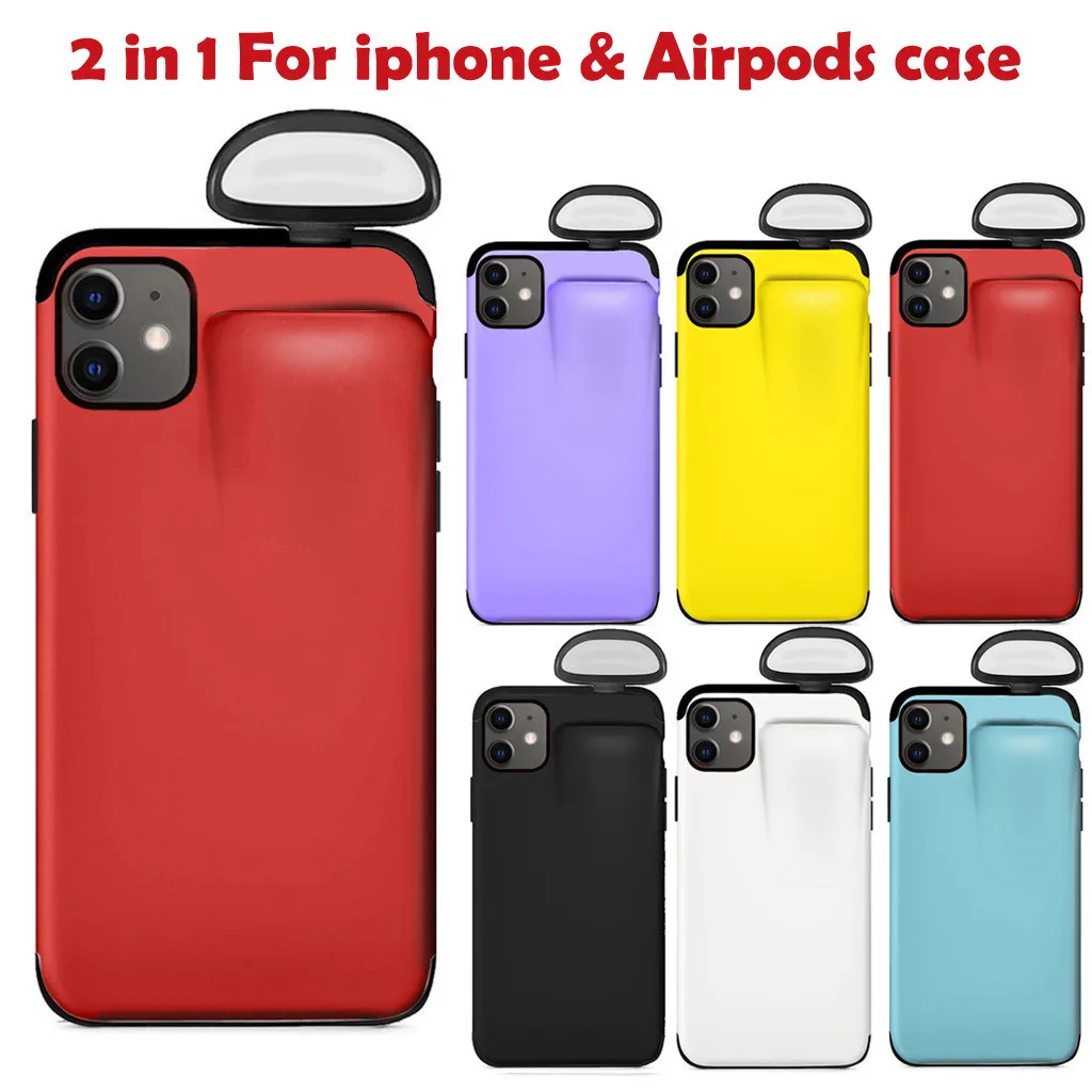 2 в 1 чехол для AirPods для iPhone 11 чехол для iPhone 7 Plus/8 Plus/X/XS Max/11 Pro Max чехол защитный чехол 19 октября