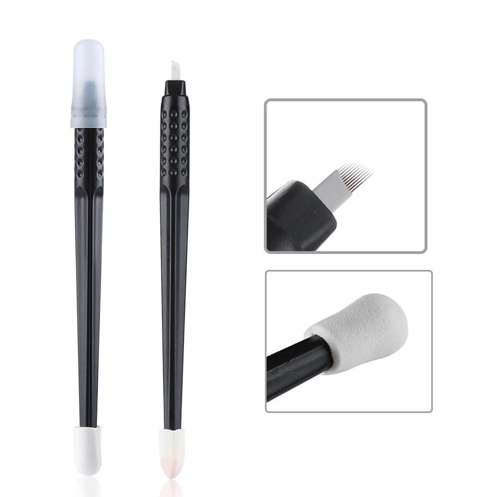 Microblading ручная одноразовая Татуировка ручка с иглы для бровей татуировки перманентный макияж F9 F12 U18 шпильки иглы Лезвия для нанесения орнамента - Габаритные размеры: 6